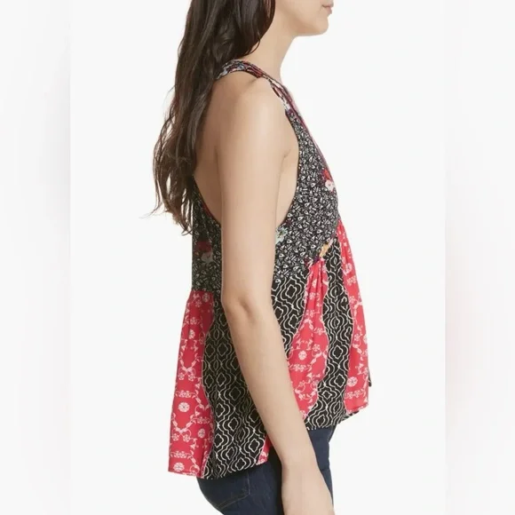 FREE PEOPLE Dream Darlin Printed Racerback Top - Picture 4 of 13